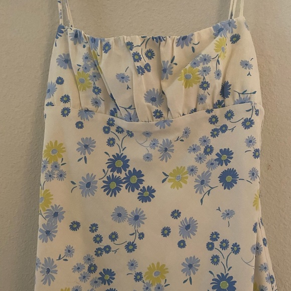 Zara NEW Multicolor Floral Linen Blend Adjustable Straps Mini Dress Size XS - Picture 5 of 13